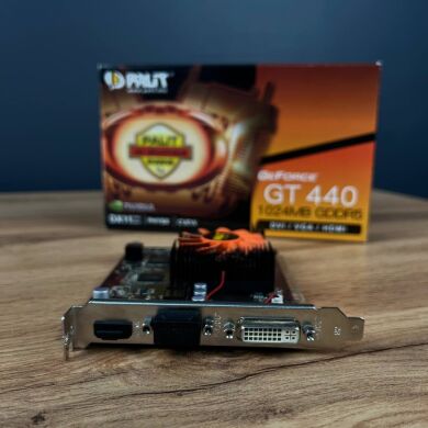 Дискретная видеокарта nVidia GeForce GT 440, 1 GB GDDR5, 128-bit / VGA, DVI, HDMI