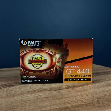 Дискретная видеокарта nVidia GeForce GT 440, 1 GB GDDR5, 128-bit / VGA, DVI, HDMI
