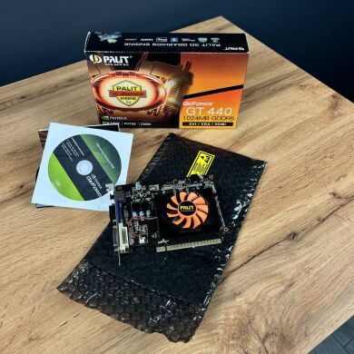 Дискретная видеокарта nVidia GeForce GT 440, 1 GB GDDR5, 128-bit / VGA, DVI, HDMI