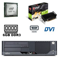 Fujitsu e9900 SFF/ Intel Core i5-650 (2(4) ядра по 3.2-3.46GHz) / 6 GB DDR3 / 250 GВ HDD / nvidia GeForce GT 1030 2Gb DDR4 (HDMI/DVI) new