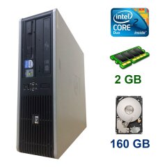 HP dc5800 SFF / Intel Core 2 Duo E8400 (2 ядра по 3.0 GHz) / 2 GB DDR2 / 160 GB HDD