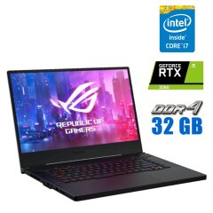 Игровой ноутбук Asus ROG Zephyrus M GU502GV / 15.6" (1920x1080) IPS / Intel Core i7-9750H (6 (12) ядра по 2.6 - 4.5 GHz) / 32 GB DDR4 / 512 GB SSD M.2 / nVidia GeForce RTX 2060, 6 GB GDDR6, 192-bit / WebCam