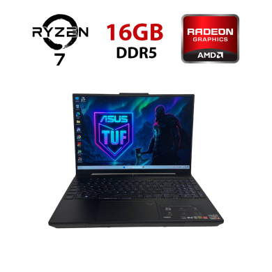 Игровой ноутбук Asus TUF A16 FA617NT Advantage Edition / 16" (1920x1200) IPS / AMD Ryzen 7 7735HS (8 (16) ядер по 3.2 - 4.75 GHz) / 16 GB DDR5 / 512 GB SSD NVMe / AMD Radeon RX 7700S, 8 GB GDDR6, 128-bit / WebCam