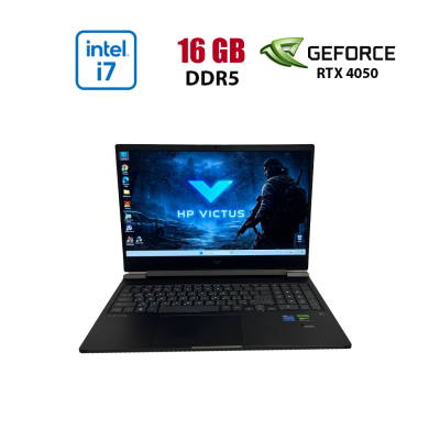 Ігровий ноутбук Б-клас HP Victus 16-r0002ne / 16" (1920x1080) IPS / Intel Core i7-13700H (14 (20) ядер по 2.4 - 5.0 GHz) / 16 GB DDR5 / 512 GB SSD NVMe / nVidia GeForce RTX 4050, 6 GB GDDR6, 96-bit / WebCam