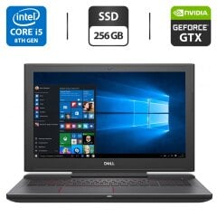 Ігровий ноутбук Dell Inspiron G5 5587 / 15.6" (1920x1080) IPS / Intel Core i5-8300H (4 (8) ядра по 2.3 - 4.0 GHz) / 16 GB DDR4 / 256 GB SSD / nVidia GeForce GTX 1060 Max-Q, 6 GB GDDR5, 192-bit / WebCam / HDMI