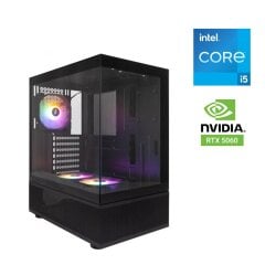 Игровой ПК 1stPlayer Mi7-A-BK-2F7R-1F7 STALKER Tower / Intel Core i5-12400F (6 (12) ядер по 2.5 - 4.4 GHz) / 16 GB DDR5 / 1000 GB SSD M.2 / nVidia GeForce RTX 5060, 8 GB GDDR7, 128-bit