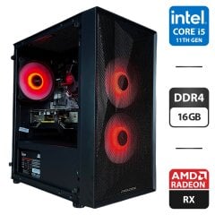Ігровий ПК ProLogix E102 ARGB Tower / Intel Core i5-11400F (6 (12) ядер по 2.6 - 4.4 GHz) / 16 GB DDR4 / 250 GB SSD + 1000 GB HDD / AMD Radeon RX 5600 XT, 6 GB GDDR6, 192-bit / 600W