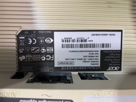 Комплект ПК: компьютер Fujitsu Esprimo P558 E85 Tower / Intel Core i3-8100 (4 ядра по 3.6 GHz) / 8 GB DDR4 / 128 GB SSD + 500 GB HDD / Intel UHD Graphics 630 + Монитор Б-класс Acer B246HL / 24" (1920x1080) TN + Клавиатура, мышка, кабели