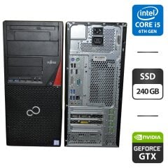 Комп'ютер Fujitsu Esprimo P756 E90 Tower / Intel Core i5-6500 (4 ядра по 3.2 - 3.6 GHz) / 16 GB DDR4 / 240 GB SSD / nVidia GeForce GTX 745, 2 GB GDDR3, 128-bit / DVD-ROM / Windows 11 Pro