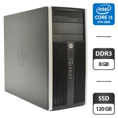 Компьютер HP Compaq Pro 6300 Tower / Intel Core i5-3470 (4 ядра по 3.2 - 3.6 GHz) / 8 GB DDR3 / 120 GB SSD / Intel HD Graphics 2500 / DVD-ROM / VGA