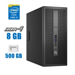 Компьютер HP EliteDesk 800 G2 Tower / Intel Core i5-6500 (4 ядра по 3.2 - 3.6 GHz) / 8 GB DDR4 / 500 GB HDD / Intel HD Graphics 530 / DVD-ROM 