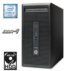 Компьютер HP ProDesk 600 G2 Tower / Intel Core i5-6500 (4 ядра по 3.2 - 3.6 GHz) / 4 GB DDR4 / 500 GB HDD / Intel HD Graphics 530 / DVD-ROM / DisplayPort