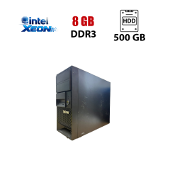 Компьютер Lenovo ThinkServer TS140 Tower / Intel Xeon E3-1226 v3 (4 ядра по 3.3 - 3.7 GHz) / 8 GB DDR3 / 500 GB HDD / Intel HD Graphics P4600