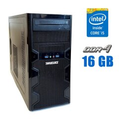 Комп'ютер Transource MIR-B1800M Tower / Intel Core i5-9600 (6 ядер по 3.1 - 4.6 GHz) / 16 GB DDR4 / 256 GB SSD M.2 / Intel UHD Graphics 630 / DVD-RW 
