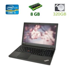 Lenovo ThinkPad T540p / 15.6" (1920x1080) TN / Intel Core i5-4300M (2 (4) ядра по 2.6 - 3.3 GHz) / 8 GB DDR3 / 320 GB HDD / nVidia GeForce GT730M, 1 GB / DVD-RW