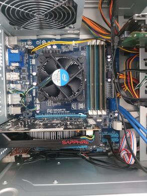 Midi Tower Black / Intel Core i5-2400 (4 ядра по 3.1 - 3.4 GHz) / 8 GB DDR3 / 120 GB SSD + 500 GB HDD / AMD Radeon RX550 2GB GDDR5 128bit / FSP 300W / DVD-ROM