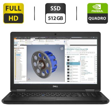 Мобільна робоча станція Б-клас Dell Precision 3530 / 15.6" (1920x1080) TN / Intel Core i5-8400H (4 (8) ядра по 2.5 - 4.2 GHz) / 16 GB DDR4 / 512 GB SSD / nVidia Quadro P600, 4 GB GDDR5, 128-bit / WebCam / HDMI / АКБ