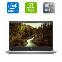 Мобильная рабочая станция Б-класс Dell Precision 7560 / 15.6" (1920x1080) IPS / Intel Core i5-11500H (6 (12) ядер по 2.4 - 4.6 GHz) / 16 GB DDR4 / 512 GB SSD / nVidia Quadro T1200, 4 GB GDDR6, 128-bit / WebCam / Windows 11
