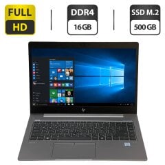 Мобильная рабочая станция Б-класс HP ZBook 14u G5 / 14" (1920x1080) IPS / Intel Core i5-8250U (4 (8) ядра по 1.6 - 3.4 GHz) / 16 GB DDR4 / 500 GB SSD M.2 / AMD Radeon Pro WX 3100, 2 GB GDDR5, 128-bit / WebCam