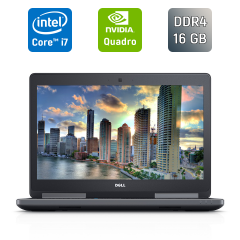 Мобільна робоча станція Dell Precision 7510 / 15.6" (1920x1080) IPS / Intel Core i7-6820HQ (4 (8) ядра по 2.7 - 3.6 GHz) / 16 GB DDR4 / 128 GB SSD + 1000 GB HDD / nVidia Quadro M1000M, 2 GB GDDR5, 128-bit / WebCam / HDMI