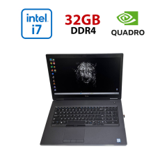 Мобильная рабочая станция Dell Precision 7740 / 17.3" (1920x1080) IPS / Intel Core i7-9750H (6 (12) ядер по 2.6 - 4.5 GHz) / 32 GB DDR4 / 512 GB SSD / nVidia Quadro RTX 4000, 8 GB GDDR6, 256-bit / WebCam