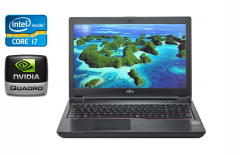 Мобільна робоча станція Fujitsu Celsius H780 / 15.6" (1920x1080) IPS / Intel Core i7-8750H (6 (12) ядер по 2.2 - 4.1 GHz) / 32 GB DDR4 / 512 GB SSD / nVidia Quadro P600, 4 GB GDDR5, 128-bit / 4G / HDMI / WebCam / Windows 10