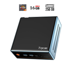 Неттоп Peladn Trycoo WO4 USFF /AMD Ryzen 5 5500U (6 (12) ядер по 2.1 - 4.0 GHz) / 16 GB DDR4 / 256 GB SSD / AMD RX Vega 7 / USB 3.1 / Wi-Fi / Bluetooth / Блок живлення в комплекті