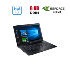Ноутбук Acer Aspire E5-774G / 17.3" (1600x900) TN / Intel Core i3-6100U (2 (4) ядра по 2.3 GHz) / 8 GB DDR4 / 256 GB SSD / nVidia GeForce 940MX, 2 GB GDDR5, 64-bit / WebCam