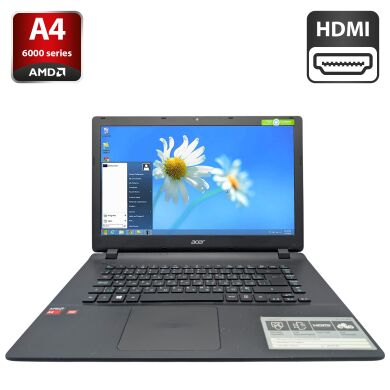 Ноутбук Acer Aspire ES1-521 / 15.6" (1366x768) TN / AMD A4-6210 (4 ядра по 1.8 GHz) / 8 GB DDR3 / 500 GB HDD / AMD Radeon R3 Graphics / WebCam Ноутбук Acer Aspire ES1-521 / 15.6" (1366x768) TN / AMD A4-6210 (4 ядра по 1.8 GHz) / 8 GB DDR3 / 500 GB HDD / AMD Radeon R3 Graphics / WebCam