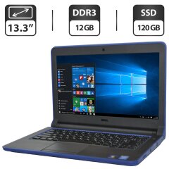 Ноутбук Б-класс Dell Latitude 3340 / 13.3" (1366x768) TN / Intel Core i3-4005U (2 (4) ядра по 1.7 GHz) / 12 GB DDR3 / 120 GB SSD / Intel HD Graphics 4400 / WebCam / HDMI