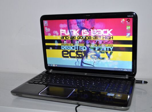 Ноутбук Б-клас HP Pavilion DV6-6C54NR / 15.6" (1366x768) TN / Intel Core i5-2450M (2 (4) ядра по 2.5 - 3.1 GHz) / 4 GB DDR3 / 120 GB SSD NEW / Intel HD Graphics 3000 / WebCam / АКБ не тримає&nbsp;заряд