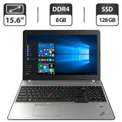 Ноутбук Б-клас Lenovo ThinkPad E570 / 15.6" (1366x768) TN / Intel Core i3-6006U (2 (4) ядра по 2.0 GHz) / 8 GB DDR4 / 128 GB SSD / Intel HD Graphics 520 / WebCam
