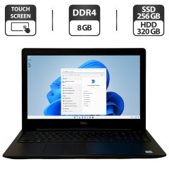 Ноутбук Dell Inspiron 3583 / 15.6" (1366x768) TN Touch / Intel Core i5-8265U (4 (8) ядра по 1.6 - 3.9 GHz) / 8 GB DDR4 / 256 GB SSD + 320 GB HDD / Intel UHD Graphics 620 / WebCam / Windows 11 Pro