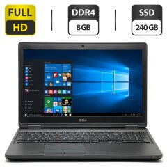 Ноутбук Dell Latitude 5580 / 15.6" (1920x1080) TN / Intel Core i5-6300U (2 (4) ядра по 2.4 - 3.0 GHz) / 8 GB DDR4 / 240 GB SSD / Intel HD Graphics 520 / WebCam