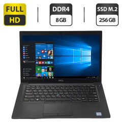 Ноутбук Б-класс Dell Latitude 7490 / 14" (1920x1080) IPS / Intel Core i5-8350U (4 (8) ядра по 1.7 - 3.6 GHz) / 8 GB DDR4 / 256 GB SSD M.2 / Intel UHD Graphics 620 / WebCam / Windows 10 Pro