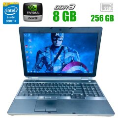 Ноутбук Dell Latitude E6530 / 15.6" (1920х1080) TN / Intel Core i7-3740QM (4 (8) ядра по 2.7 - 3.7 GHz) / 8 GB DDR3 / 256 GB SSD / nVidia NVS 5200M, 1 GB DDR3, 64-bit / DVD-RW
