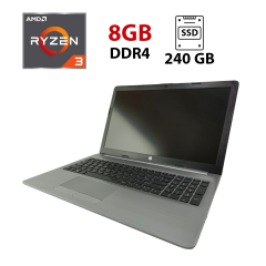 Ноутбук HP 255 G7 / 15.6" (1920x1080) TN / AMD Ryzen 3 3200U (2 (4) ядра по 2.6 - 3.5 GHz) / 8 GB DDR4 / 240 GB SSD / AMD Radeon Vega 3 Graphics / WebCam