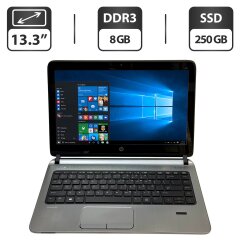 Ноутбук HP ProBook 430 G2 / 13.3" (1366x768) TN / Intel Core i5-5200U (2 (4) ядра по 2.2 - 2.7 GHz) / 8 GB DDR3 / 250 GB SSD / Intel HD Graphics 5500 / WebCam