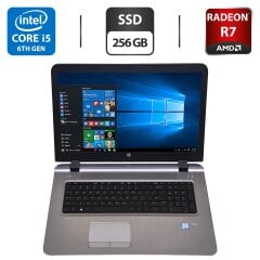 Ноутбук HP ProBook 470 G3 / 17.3" (1600x900) TN / Intel Core i5-6200U (2 (4) ядра по 2.3 - 2.8 GHz) / 8 GB DDR3 / 256 GB SSD / AMD Radeon R7 M340, 2 GB GDDR3, 64-bit / WebCam / DVD-ROM