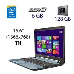 Ноутбук Toshiba Satellite L955-S5362 Grey / 15.6" (1366x768) TN / Intel Core i3-3110M (2 (4) ядра по 2.4 GHz) / 6 GB DDR3 / 128 GB SSD / WebCam / DVD-RW / USB 3.0