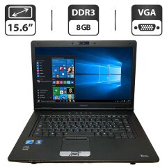 Ноутбук Toshiba Tecra A11 / 15.6" (1366x768) TN / Intel Core i5-560M (2 (4) ядра по 2.66 - 3.2 GHz) / 8 GB DDR3 / 500 GB HDD / Intel HD Graphics / WebCam / VGA