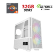 Новый игровой ПК Ice H360 Digital White Tower / AMD Ryzen 5 8400F (6 (12) ядер по 4.2 - 4.7 GHz) / 32 GB DDR5 / 1000 GB SSD / nVidia GeForce RTX 5060, 8 GB GDDR7, 128-bit