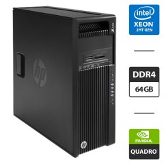 Сервер HP Workstation Z440 Tower / Intel Xeon E5-2683 v4 (16 (32) ядер по 2.1 - 3.0 GHz) / 16 GB DDR4 / 240 GB SSD / nVidia Quadro 2000, 1 GB GDDR5, 128-bit / 585W / DVD-ROM 