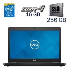 Ультрабук Б-клас Dell Latitude 5490 / 14" (1920x1080) TN / Intel Core i5-8250U (4 (8) ядра по 1.6 - 3.4 GHz) / 16 GB DDR4 / 256 GB SSD / Intel UHD Graphics 620 / WebCam + Бездротова мишка