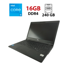 Ультрабук Fujitsu-Siemens LifeBook E5410 / 14" (1920x1080) IPS / Intel Core i5-10210U (4 (8) ядра по 1.6 - 4.2 GHz) / 16 GB DDR4 / 240 GB SSD / UHD-Graphics Intel Core 10 Generations / WebCam