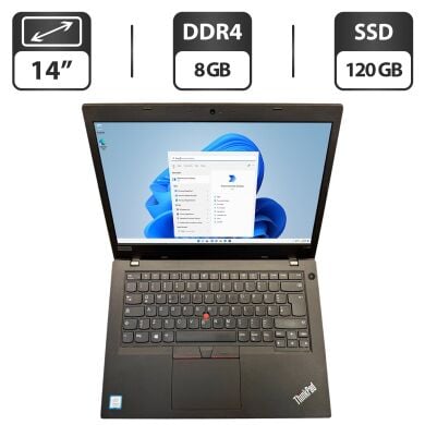 Ультрабук Lenovo ThinkPad L480 / 14" (1366x768) TN / Intel Core i3-8130U (2 (4) ядра по 2.2 - 3.4 GHz) / 8 GB DDR4 / 120 GB SSD / Intel UHD Graphics 620 / WebCam / Windows 11