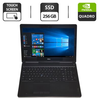 Мобільна робоча станція Dell Precision 7510 / 15.6" (1920x1080) IPS Touch / Intel Core i7-6820HQ (4 (8) ядра по 2.7 - 3.6 GHz) / 16 GB DDR4 / 256 GB SSD / nVidia Quadro M1000M, 2 GB GDDR5, 128-bit / WebCam
