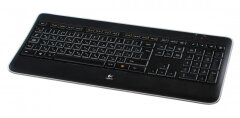 Бездротова клавіатура Logitech K800 Wireless Illuminated / повнорозмірна / чорна / підсвічування клавіш