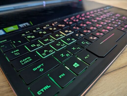 Ігровий ноутбук Asus Zephyrus S GX531GW / 15.6" (1920x1080) IPS / Intel Core i7-8750H (6 (12) ядер по 2.2 - 4.1 GHz) / 16 GB DDR4 / 512 GB SSD / nVidia GeForce RTX 2070, 8 GB GDDR6, 256-bit / WebCam / Windows 10 Ігровий ноутбук Asus Zephyrus S GX531GW / 15.6" (1920x1080) IPS / Intel Core i7-8750H (6 (12) ядер по 2.2 - 4.1 GHz) / 16 GB DDR4 / 512 GB SSD / nVidia GeForce RTX 2070, 8 GB GDDR6, 256-bit / WebCam / Windows 10