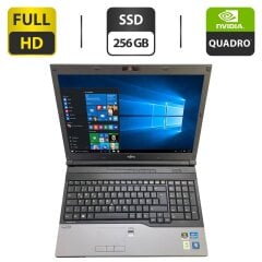 Мобільна робоча станція Б-клас Fujitsu Celsius H720 / 15.6" (1920x1080) TN / Intel Core i7-3720QM (4 (8) ядра по 2.6 - 3.6 GHz) / 32 GB DDR3 / 256 GB SSD / nVidia Quadro K1000M, 2 GB GDDR3, 128-bit / WebCam